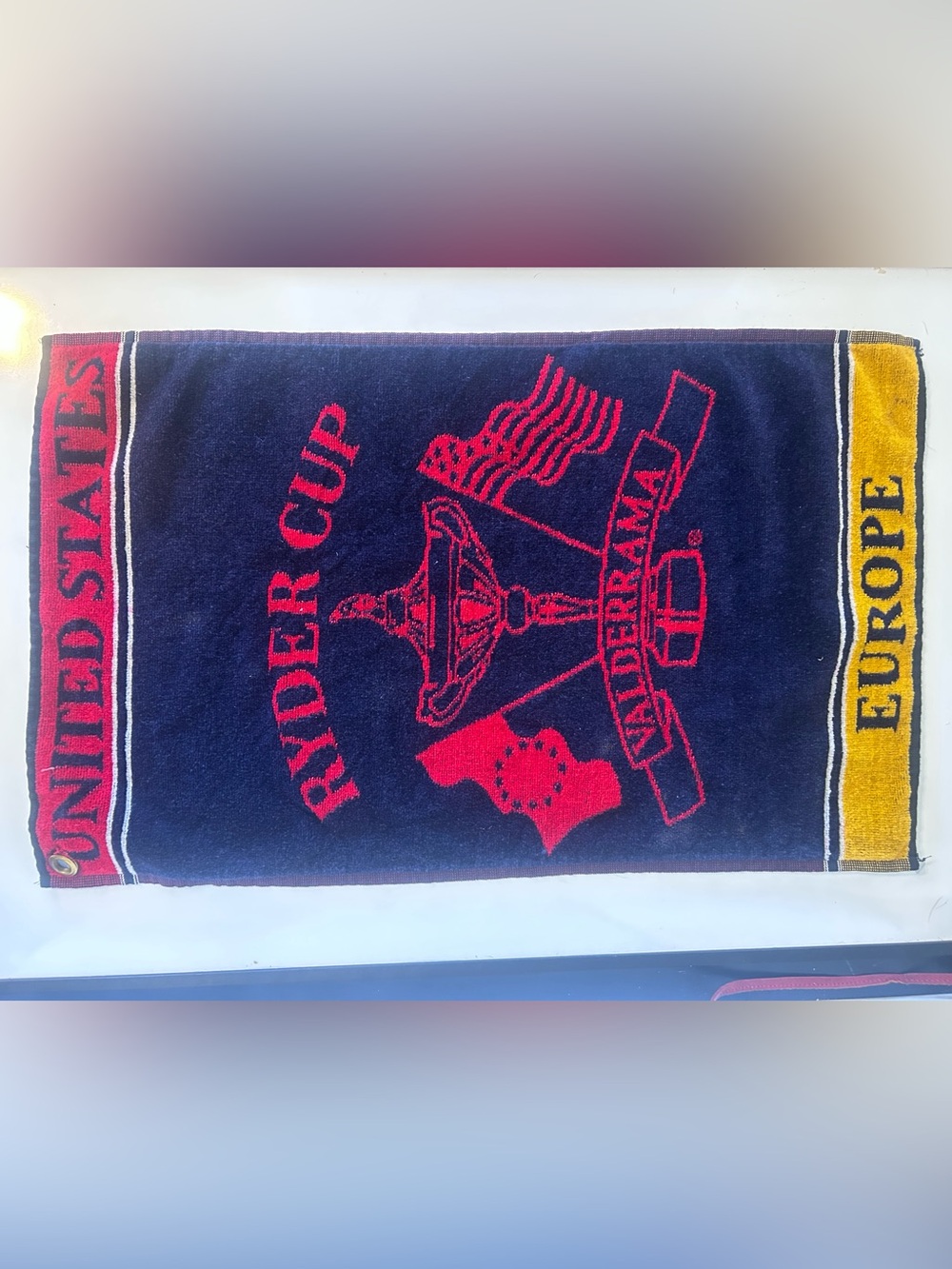 RYDER CUP THE COUNTRY CLUB ⛳️ GOLF TOWEL EUROPE VS UNITED STATES 24 X 15
